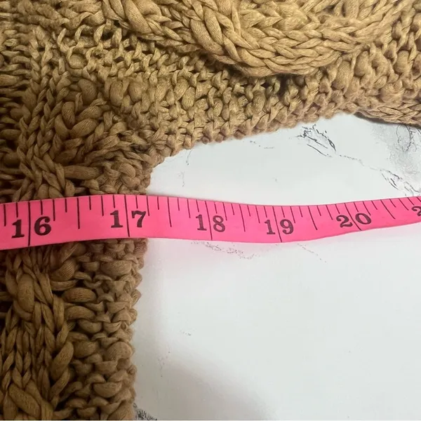 Vanessa Bruno cable knit sweater camel tan Sz‎ S - Image 5
