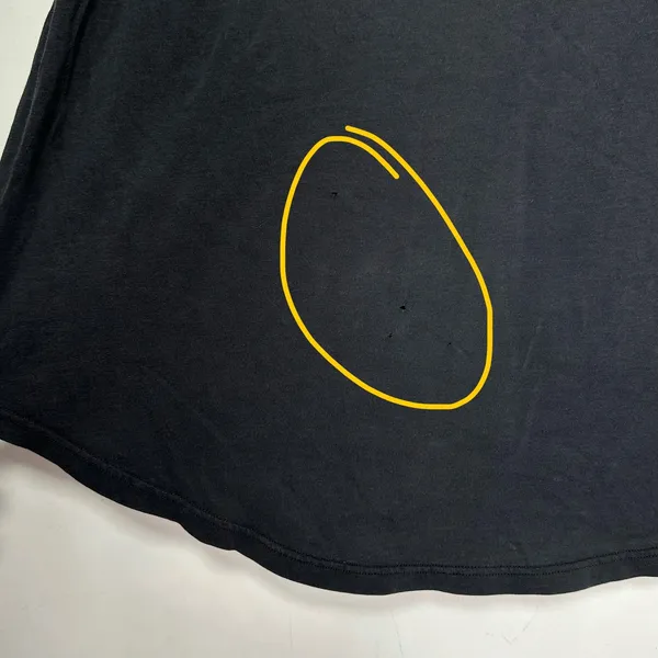 Lululemon Love Tee‎ V Black Short Sleeve V-Neck T-Shirt Curved Hem FLAW - Image 6