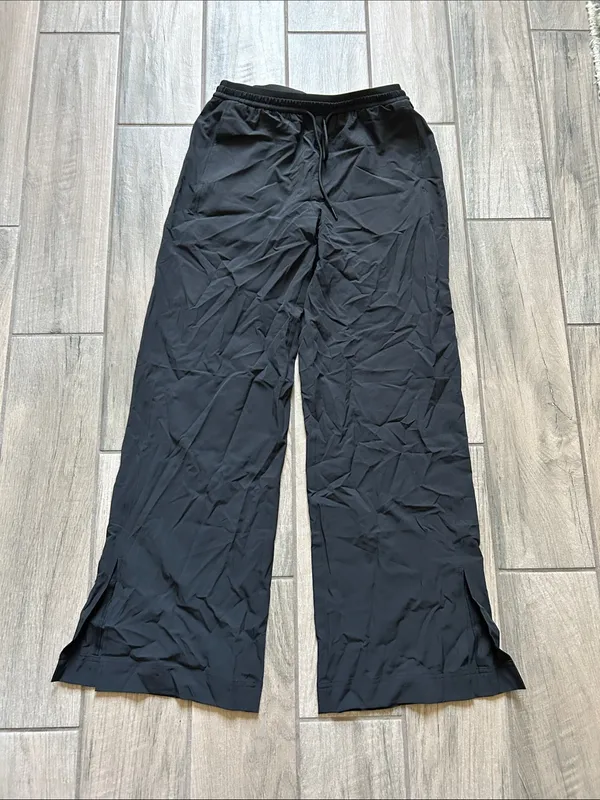 Cotton On Black Wide-Leg Drawstring Track Pants - Image 2