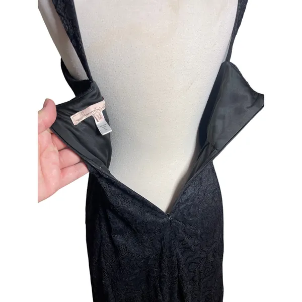 ANTHROPOLOGIE HUTCH Women’s Black Mace Corset Style Flouncy Midi Dress - Image 7