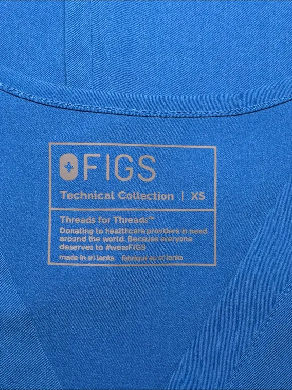 Figs Women’s Royal Blue Caterina Scrub Top - Image 3
