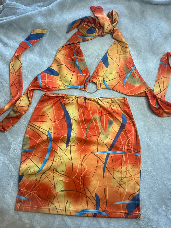 Two Piece Set Orange - Image 2