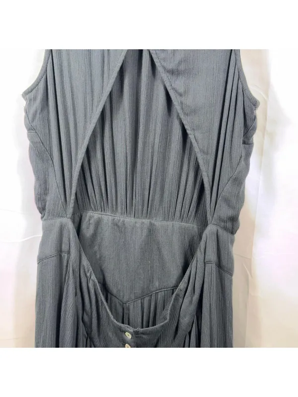 Free People Blue Sleeveless Open Back Jumpsuit Women’s Large - Image 11