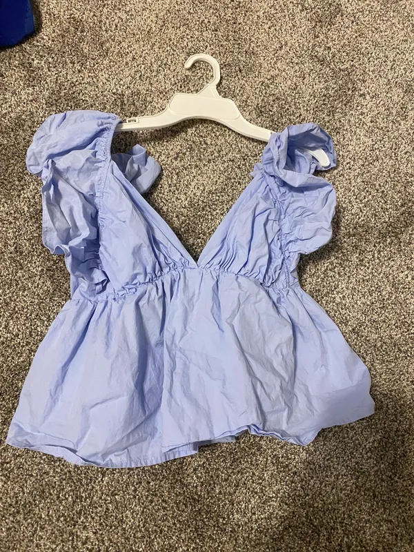 Day Dream lavender ruffle top Blue Size M - Image 2