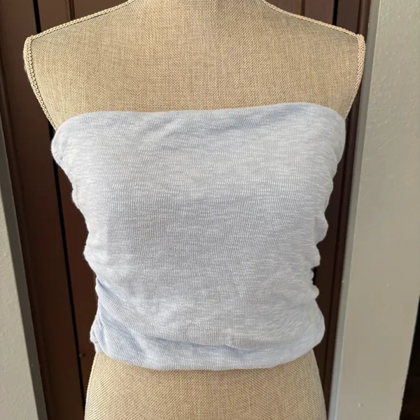 Free People light blue Boulevard Tube Top - Image 2