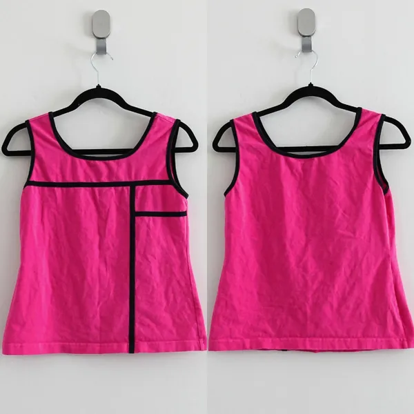 Vintage 90s Lily's of Beverly Hills Pink & Black 2-PC Top & Skirt Set Size S - Image 2