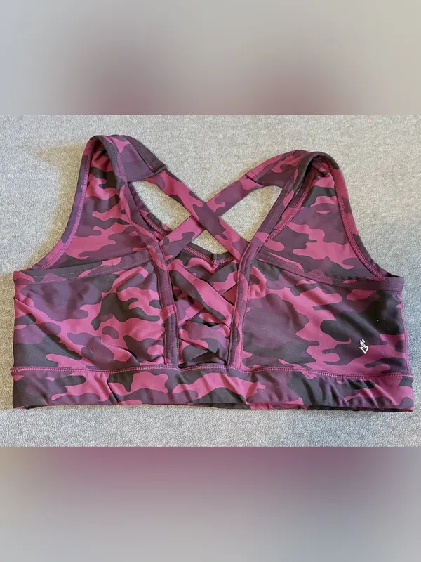 Torrid Active Plum and Black Camo Sports Bra Size 2X - Image 2
