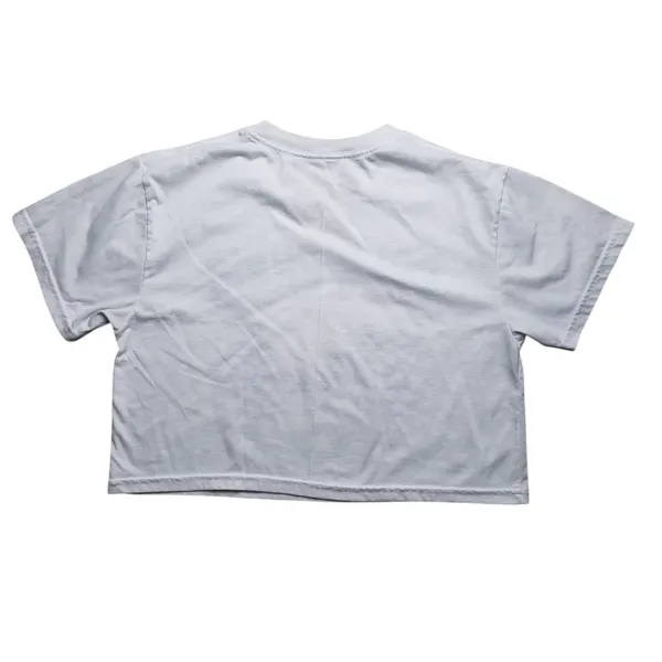 Weekend Warrior California Speedway Races Crop Top Shirt Womens Small White - Image 4