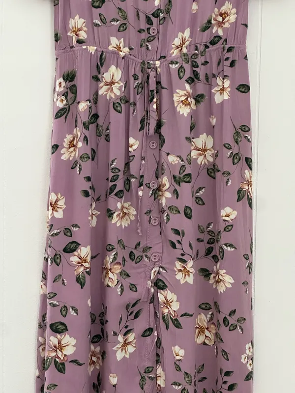 Live to be Spoiled Purple floral maxi dress Size XL - Image 4