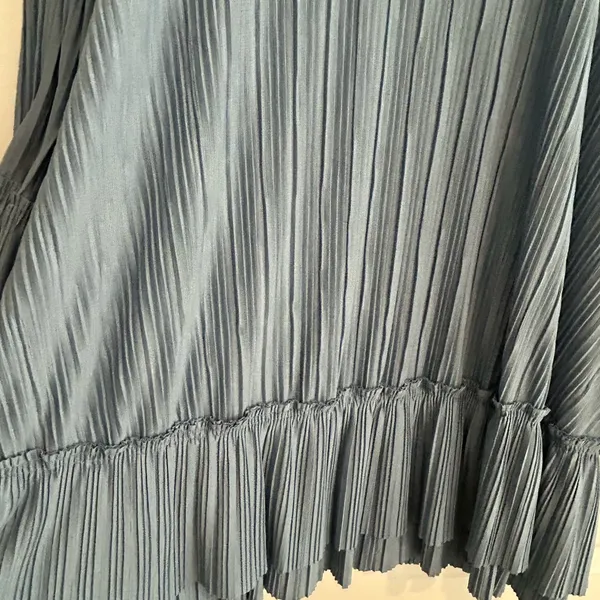 Free People Can’t Help It Pleated Mini Dress Blue Size M - Image 13
