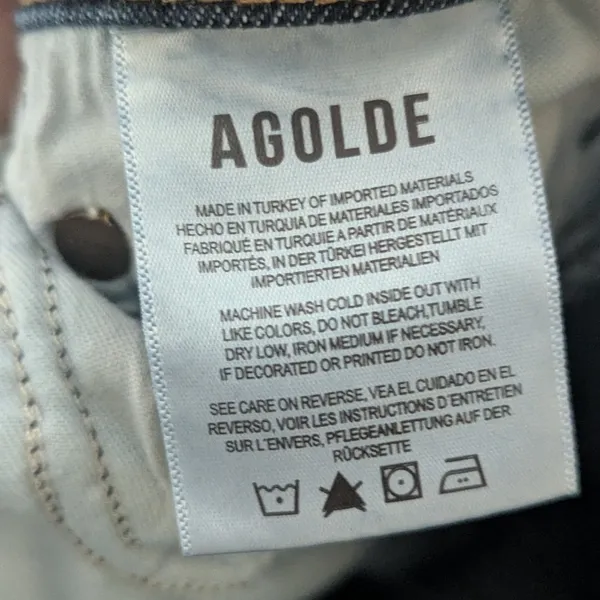 AGOLDE Nico High Rise Slim Straight Jeans Size 30 Medium Wash Bootcut - Image 4
