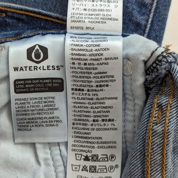 Levi's Wedgie Straight Jeans Medium Wash Blue Womens 24 High Rise Baggy Relaxed - Image 5