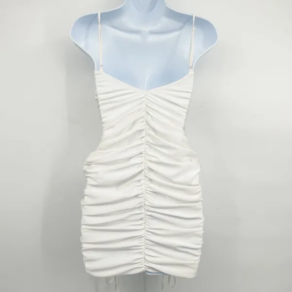 Tiger Mist White Ruched Sexy Bachelorette Party Bodycon‎ Mini Reese Dress Size S - Image 9