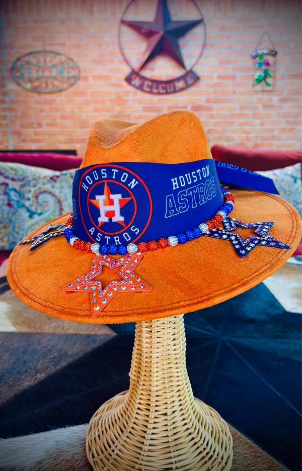 Houston Astros Bling Felt Hat-Custom made - Image 2