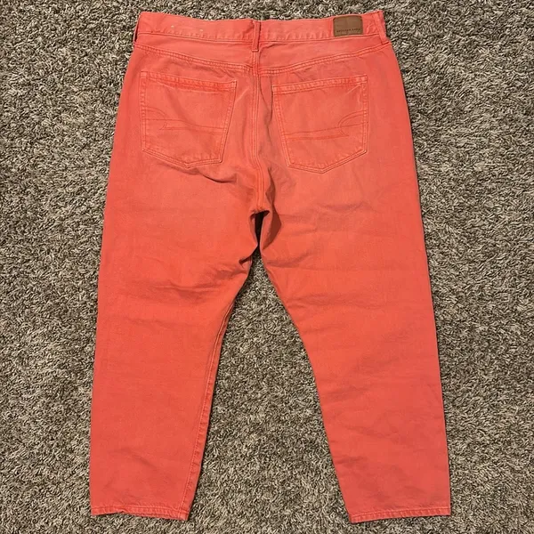 American Eagle Hi-Rise Girlfriend Jeans Red 14 X-Short - Image 2