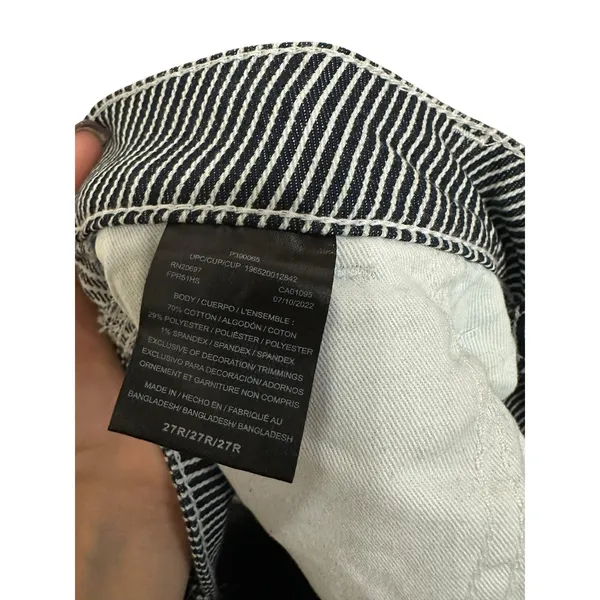 Dickies women's relaxed‎ fit hickory stripe carpenter pants size 27R - Image 5