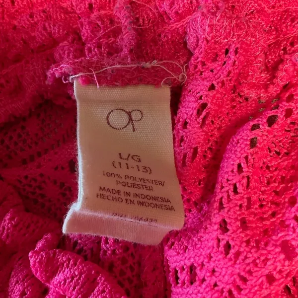 OP High Waist Pink Lace Shorts - Image 3