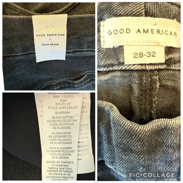 Good American Always Fits Good Legs Flare Jeans Plus Size 28-32 Faded Black NEW - Image 13