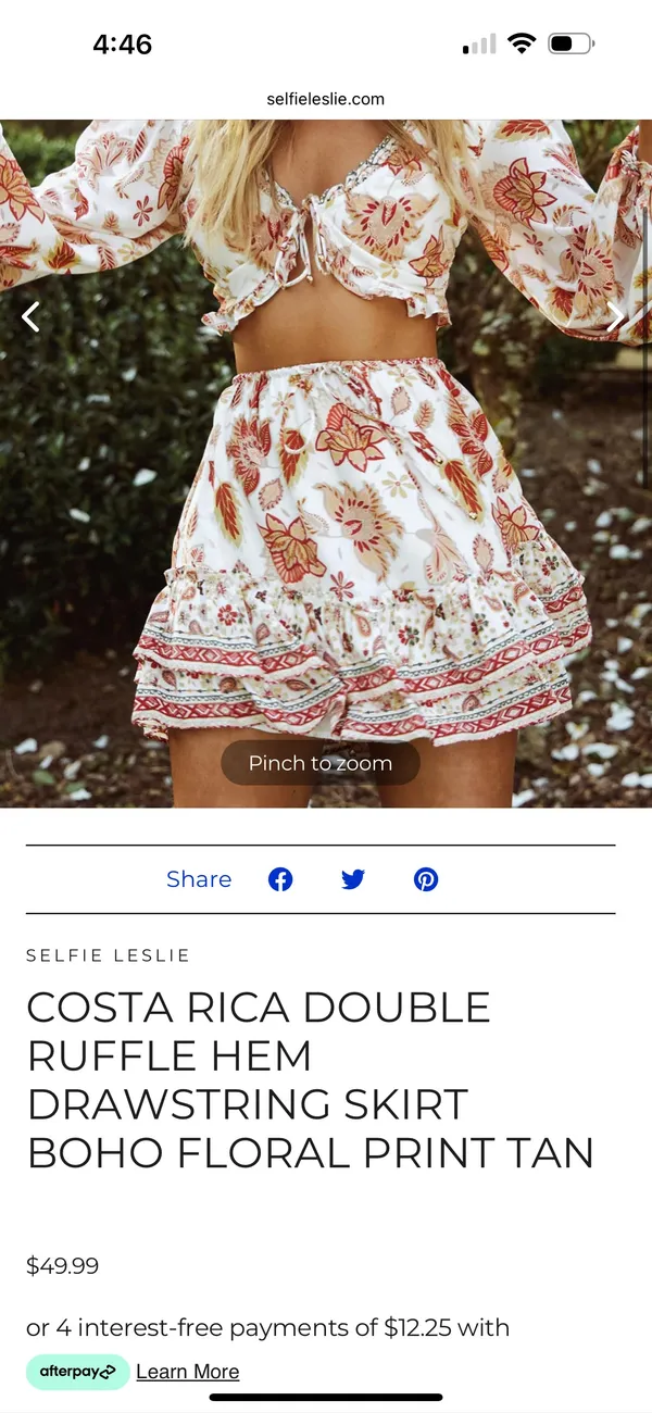 Selfie Leslie Embroidered Floral Skirt - Image 3