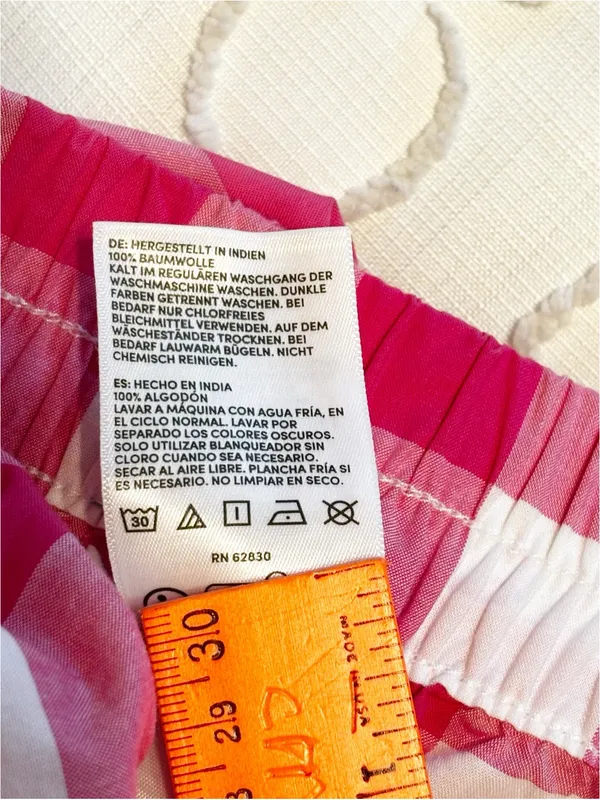 Lands' End Poplin Sleep Boxer Shorts size XL NWT Hot Pink‎ Gingham - Image 7
