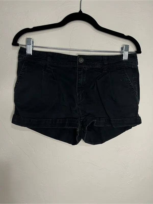 Abercrombie & Fitch Vintage Black‎ Low Rise Preppy Y2K Chino Shorts - Image 2