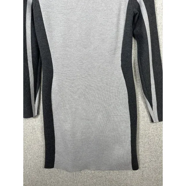 Athleta Womens Small Heathered Gray Black Sweater Dress Casual Long‎ Sleeve - Image 4