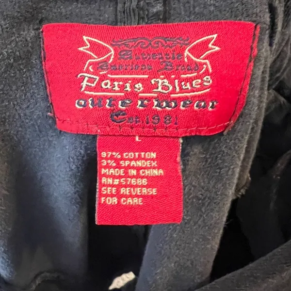 Vintage‎ Paris Blues Corduroy Jacket Black Size L - Image 6