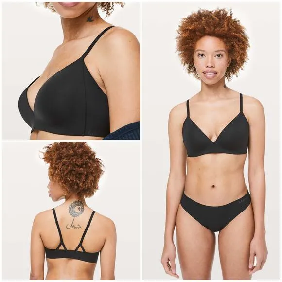 Lululemon Take Shape Bra Size 38B Solid Black Daily Bra Seamless - Image 2