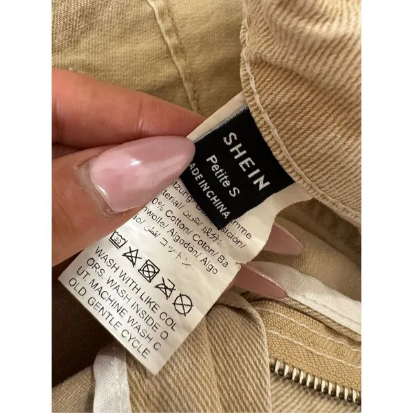 Miami Vice Cargo Pants Size small Beige Wide Leg Loose Fit Tan - Image 2