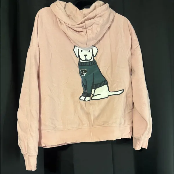 PINK Victoria's Secret Light Pink Zip-Up Hoodie - Image 2