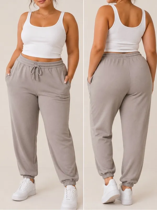 Barefoot Dreams Cozy Chic Luxe Sweatpant Joggers Women's XL Tall Beachrock - Image 2