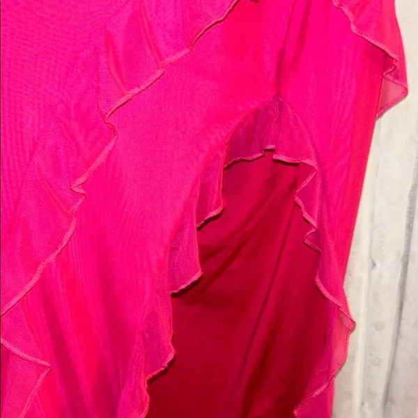 NWT Oh Polly Size 12 Elegant Red Ruffle Dress - Image 7