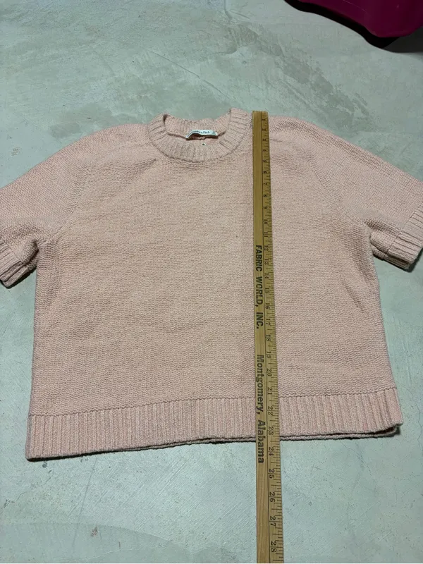 Abercrombie & Fitch NWT Pink Short Sleeve Knit medium MSRP$50 - Image 2