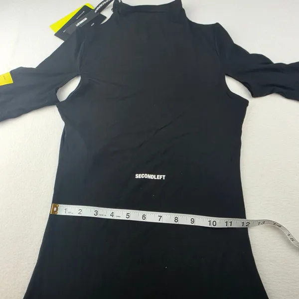 Secondleft NWT S1 Cut Out Dress Short Black Mock Neck Streetwear Size Medium - Image 13