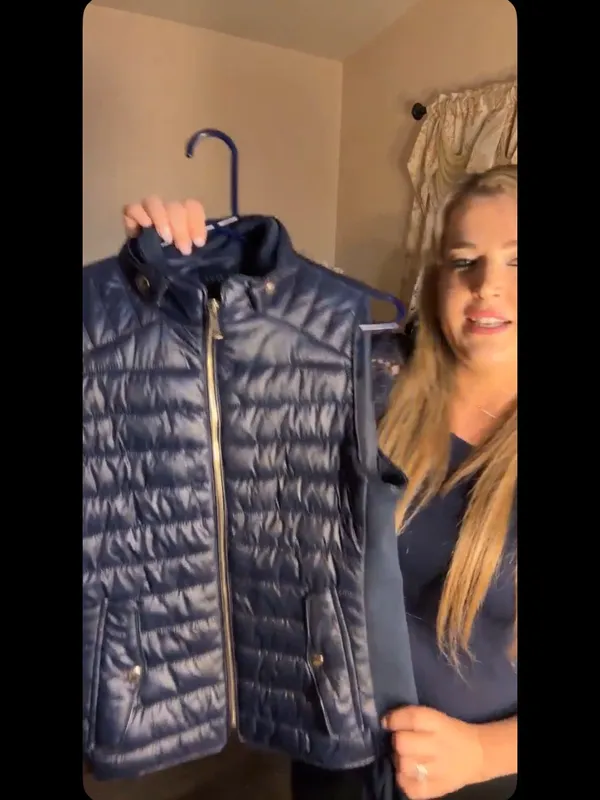 Love Tree Navy Quilted Lightweight Puffer Vest - Image 7