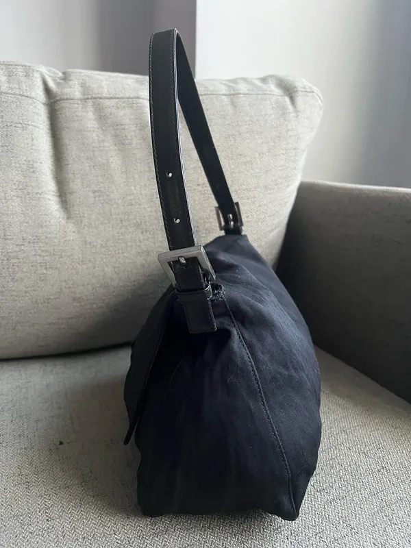 Fendi Vintage mamma baguette neoprene black shoulder bag - Image 6
