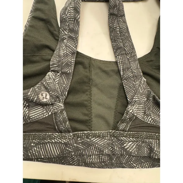 Lululemon Olive Green Size 4 Sports Bra - Image 6