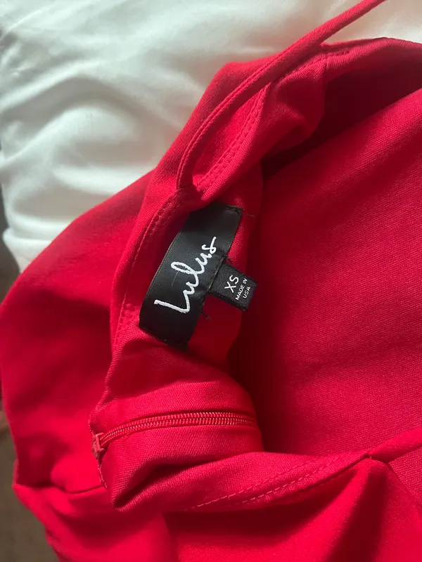 Lulus Mini Dress Red Bodycon - Image 4