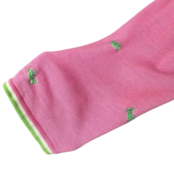 Quacker Factory 2X-Large Cardigan Sweater Button-Up Grasshopper Embroidered Pink - Image 3