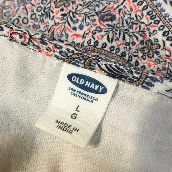 Old Navy Flutter Sleeve Paisley Print Embroidered Shift Dress - Image 5