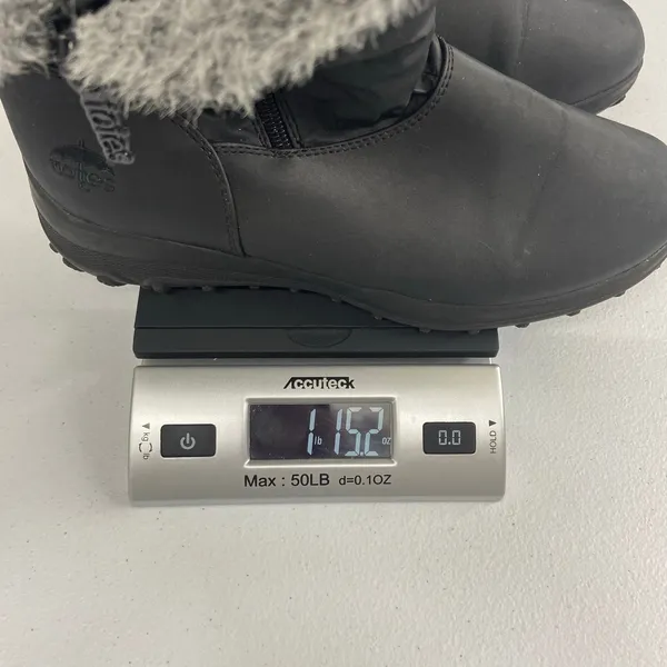 Totes‎ women's Rikki waterproof black faux fur lined zip snow winter boots shoes - Image 10
