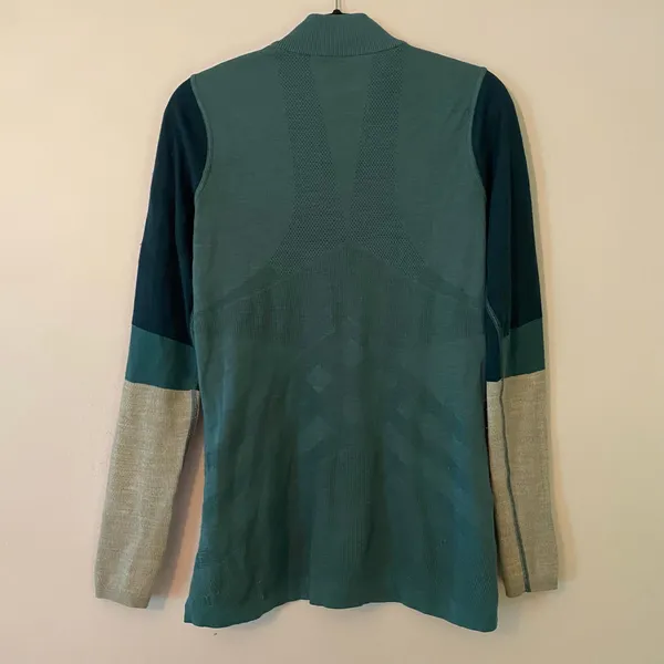 Smartwool Blue Quarter Zip Pullover Gorpcore Loungewear Wool Women's size Large - Image 5