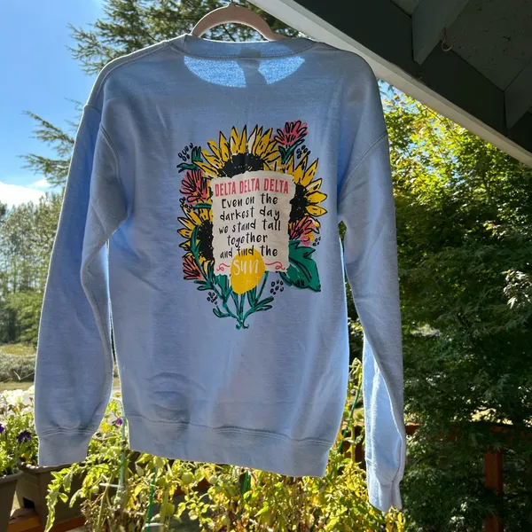 Gildan Blue Tri Delta Sweatshirt - Image 2