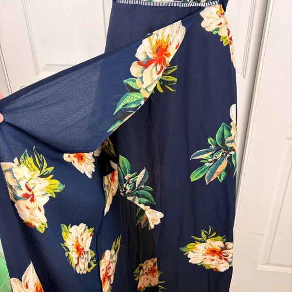 NLW high neck open back floral slit maxi dress - Image 7