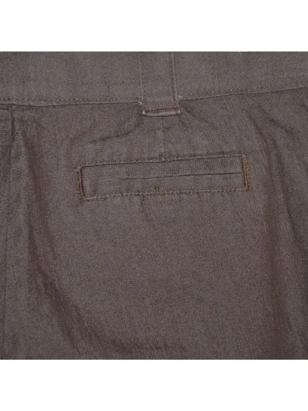 Lee No Gap Waistband Pants Womens 16 M Brown Straight Leg Stretch Cotton Trouser - Image 6