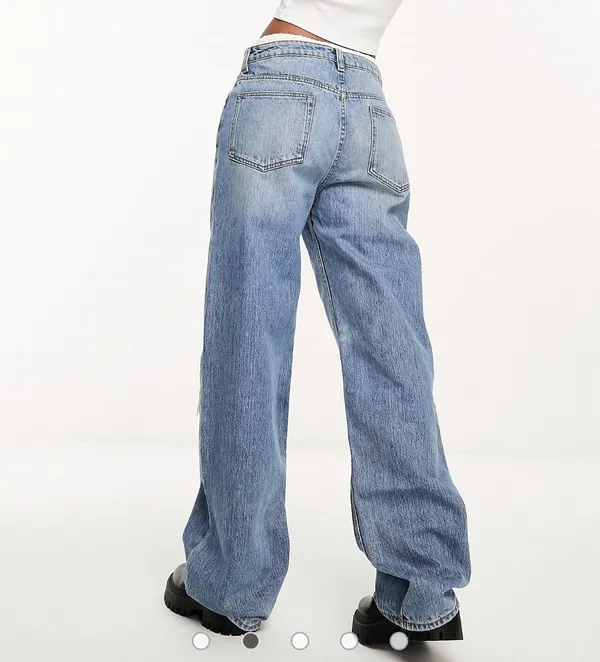 As Seen On Screen NWT DESIGN dad jeans in mid blue with rips. Size 30/32. - Image 2