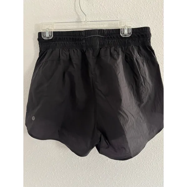Lululemon Break New Ground Shorts Womens 8 Black Unlined Packable Travel Running - Image 2