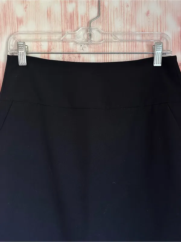 Metaphor Black Wide Waistband Knee Length Pencil Skirt Size 4 - Image 2