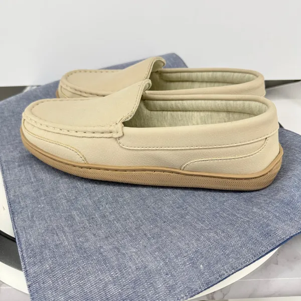 My Pillow My Slippers Moccasin Memory Foam Wmn 9 Sand‎ Leather Indoor Outdoor - Image 2