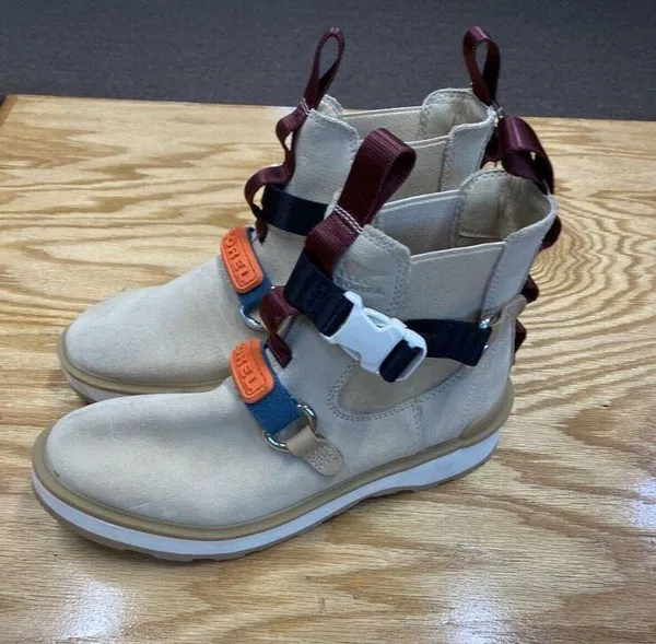 Sorel Hi-Line EQ Chelsea Boots Women's 7.5 Beige Geox Respira Waterproof S56 - Image 4